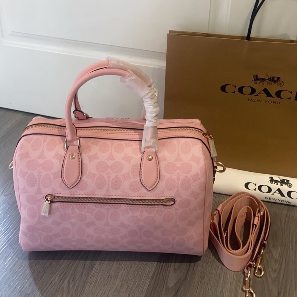 🍃Coach Medium Rowan Satchel - Powder Pink Charms 10" - Picture 2 of 9